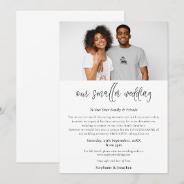 小さな結婚式 ダウングレード フォト スクリプト モダン 案内状