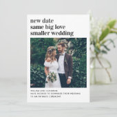小さな結婚式 新しい日 同じ愛 縮小された写真 案内状 (スタンド正面)