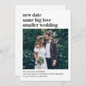 小さな結婚式 新しい日 同じ愛 縮小された写真 案内状 (正面/裏面)