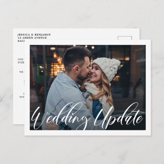 小さな結婚式 | 結婚式更新のお知らせ 案内ポストカード (正面/裏面)