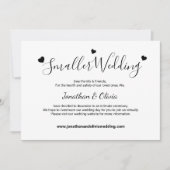 小さな結婚式 縮小 モノクロ写真 案内状 (正面)