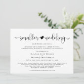 小さな結婚式 計画変更 ハート 案内状 (スタンド正面)