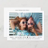 小さな結婚披露宴の後の写真 (正面/裏面)