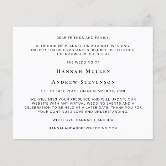 小さな結婚披露宴の後の写真 (裏面)