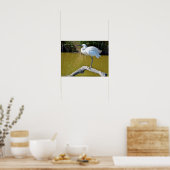 小さな緑が枝に止まっていた ポスター (キッチン)