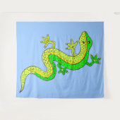 小さな緑のトカゲ タペストリー (正面(横))