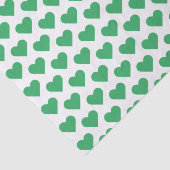 小さな緑のハートパターンティッシュペーパー 薄葉紙 (詳細)