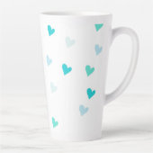 小さな緑のハート大きなラテマグ カフェラテマグ (右)