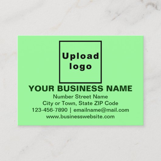 小さな緑の四角形カードにビジネスブランド 名刺 (正面)