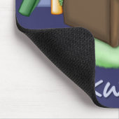 小さな緑の本虫 マウスパッド (コーナー)