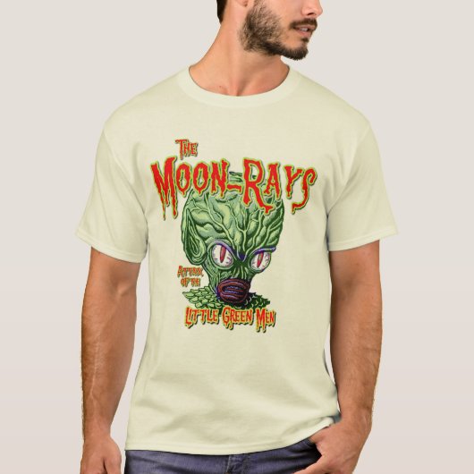 小さな緑の男の月の光の攻撃T Tシャツ (正面)