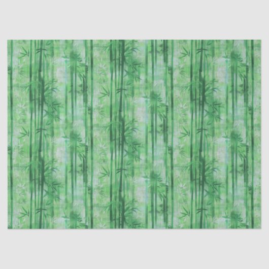 小さな緑の竹のティッシュペーパー- 10ポンド、17インチx23インチ 薄葉紙 (正面)