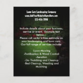 小さな緑豊かな緑のランドスケープの気に芝生事業 チラシ (裏面)