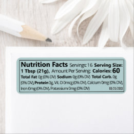 小さな線状の蜂蜜の栄養の事実青 ラベル