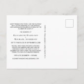 小さな縮小されたウェディングフォト シンプル 案内ポストカード (裏面)