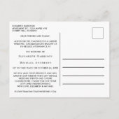 小さな縮小結婚式の写真 案内ポストカード (裏面)