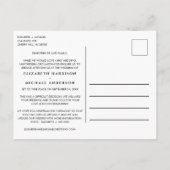 小さな縮小結婚式 ミニマル写真 案内ポストカード (裏面)