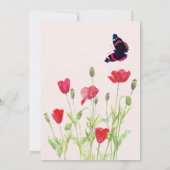 小さな羊と野の花 招待状 (裏面)