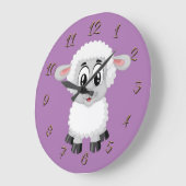 小さな羊の大きな時計 ラージ壁時計 (傾斜)