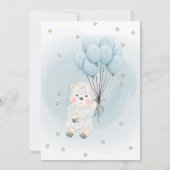 小さな羊の子 星のベビーシャワー 招待状 (裏面)