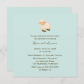 小さな羊の洗礼 招待状 (正面/裏面)