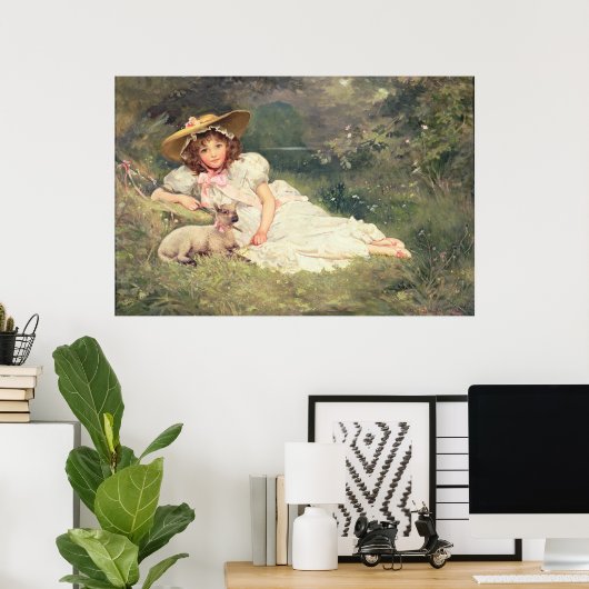 小さな羊飼いの娘 ポスター (ホームオフィス)