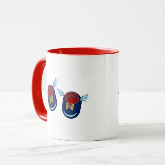 小さな翼のある靴 マグカップ (正面左)