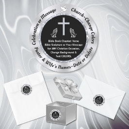 小さな聖書の詩のステッカー、色の変更、サイズ ラウンドシール