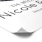 小さな自然の木のウェディング オーダーメイド バナー ポスター (角)