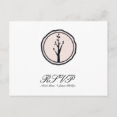 小さな自然の木のウェディング・ナチュラルスタイルの出欠返信 インビテーションポストカード (正面)