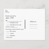 小さな自然の木 ウェディング 返信ハガキ インビテーションポストカード (裏面)