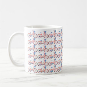 小さな自転車飾でホワイトコーヒーマグ コーヒーマグカップ