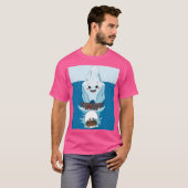 小さな船を追う巨大な氷山 Tシャツ (正面フル)