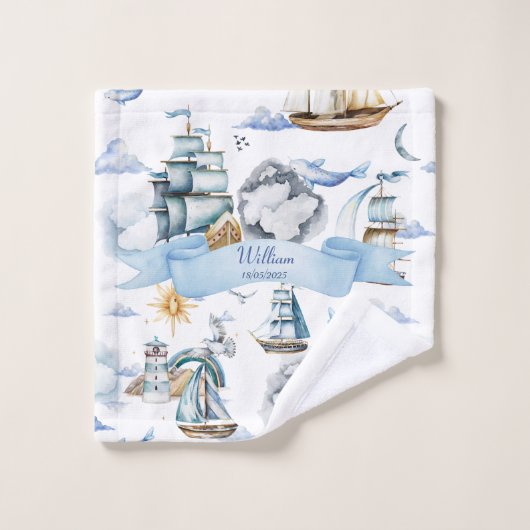 小さな船乗りの航海 バスタオルセット (ウォッシュタオル)