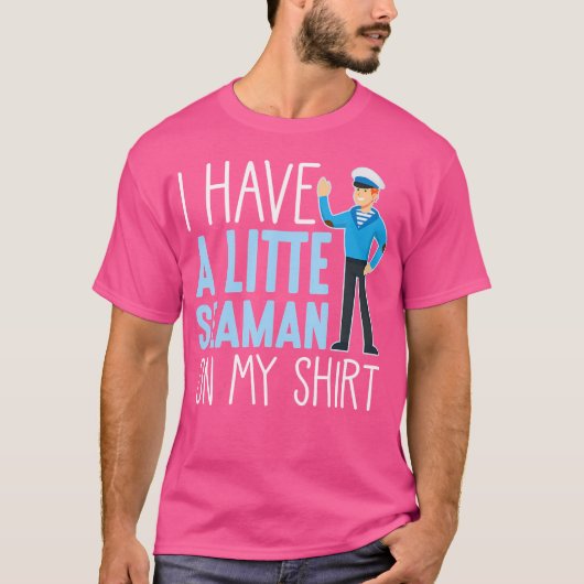 小さな船乗りヨットの名言 漁師 Tシャツ (正面)
