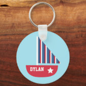 小さな船員航海ののための可愛い帆船 キーホルダー (正面)