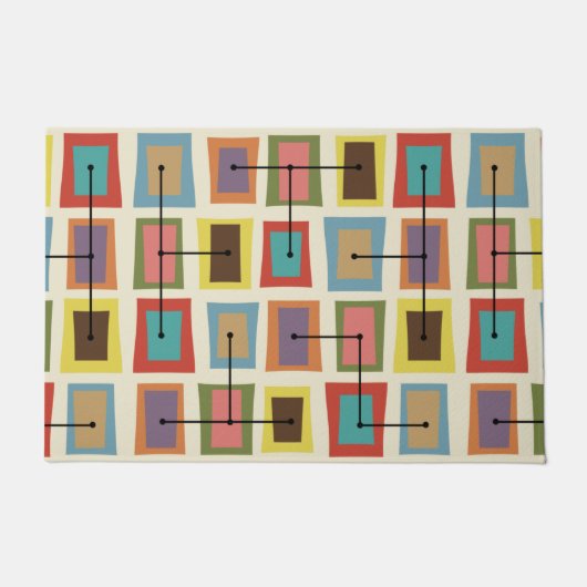 小さな色の妙数々のなドア ドアマット (正面)