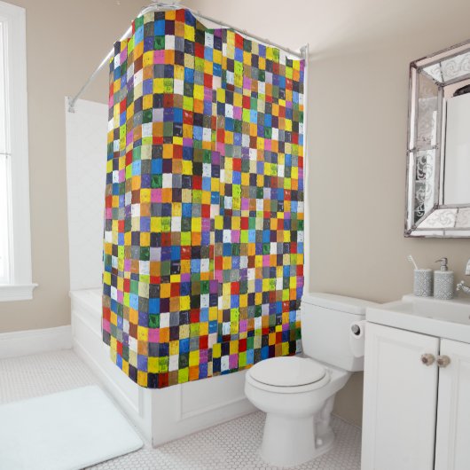 小さな色正方形No.2 シャワーカーテン (インサイチュ)