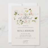 小さな花が咲くよ ボーホー ベイビー シャワー 招待状 (正面)