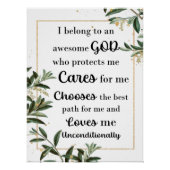 小さな花と葉神の素晴らし引用文 ポスター (正面)