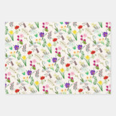 小さな花のかわいい柄 ラッピングペーパーシート (正面3)