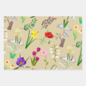 小さな花のかわいい柄 ラッピングペーパーシート (正面2)