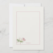 小さな花のシャワー 招待状 (裏面)