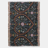 小さな花のハート: ファンタジーシームレス。 スローブランケット (正面縦)