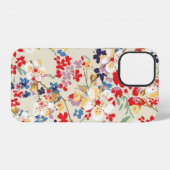 小さな花のファッショナブルな柄 iPhoneケース (裏面横)