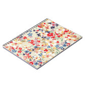 小さな花のファッショナブル柄 ノートブック (左側)