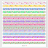 小さな花のフレーム 色のバリエーション シール (シート)