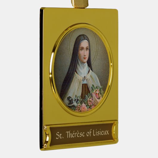 小さな花のリシューの聖テリーズ(BJE 01) ゴールドプレートバナーオーナメント (右)