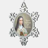 小さな花のリシューの聖テリーズ(BJE 01) スノーフレークピューターオーナメント (右)