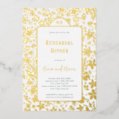 小さな花のリハーサルディナー 箔招待状 (正面)